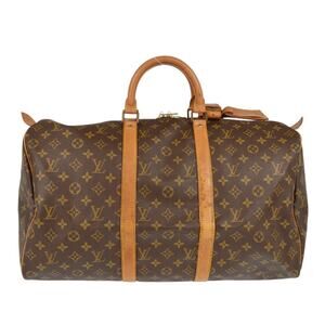 AUTHENTIC LOUIS VUITTON KEEPALL 50 TRAVEL HANDBAG MONOGRAM VI881
